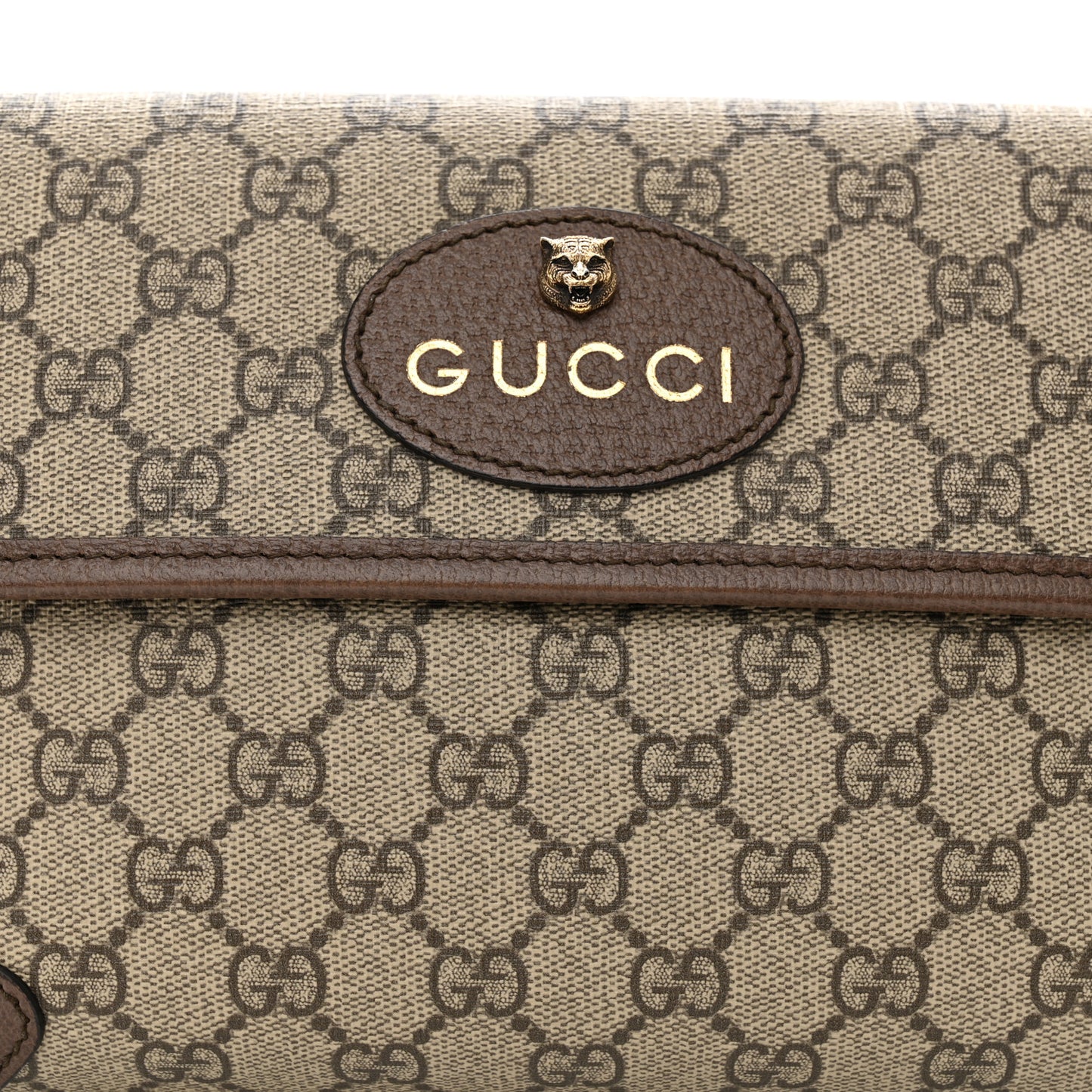 GG Supreme Monogram Neo Vintage Web Belt Bag Brown