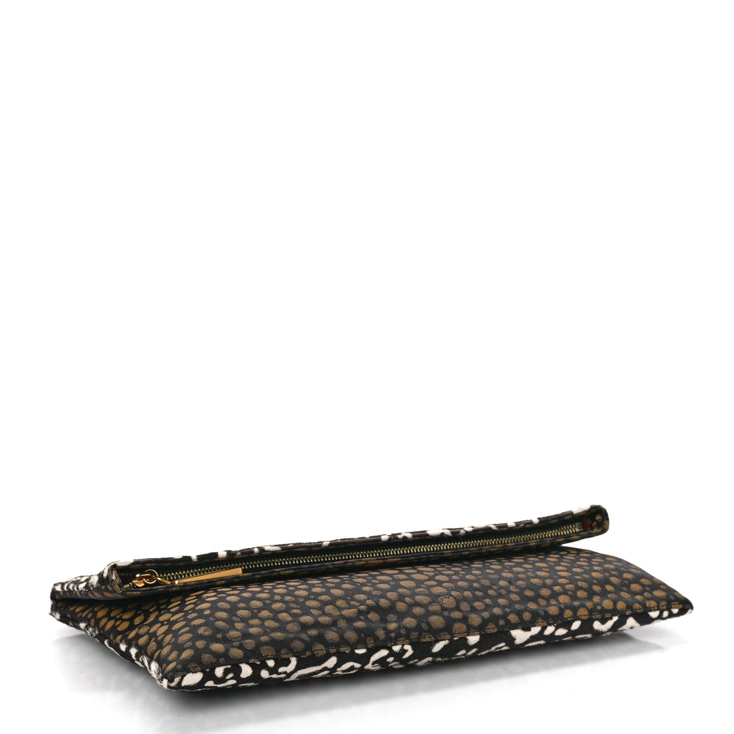 Calf Hair Stingray Leopard Print Chameleon Foldover Clutch Multicolor