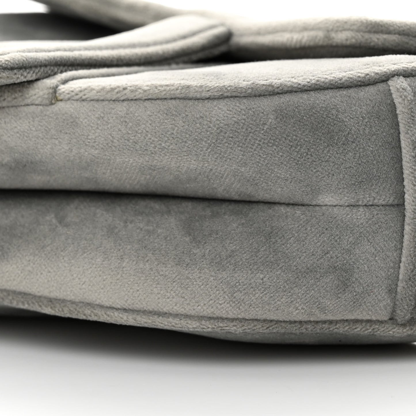 Velvet Crystal Mini Saddle Bag Grey