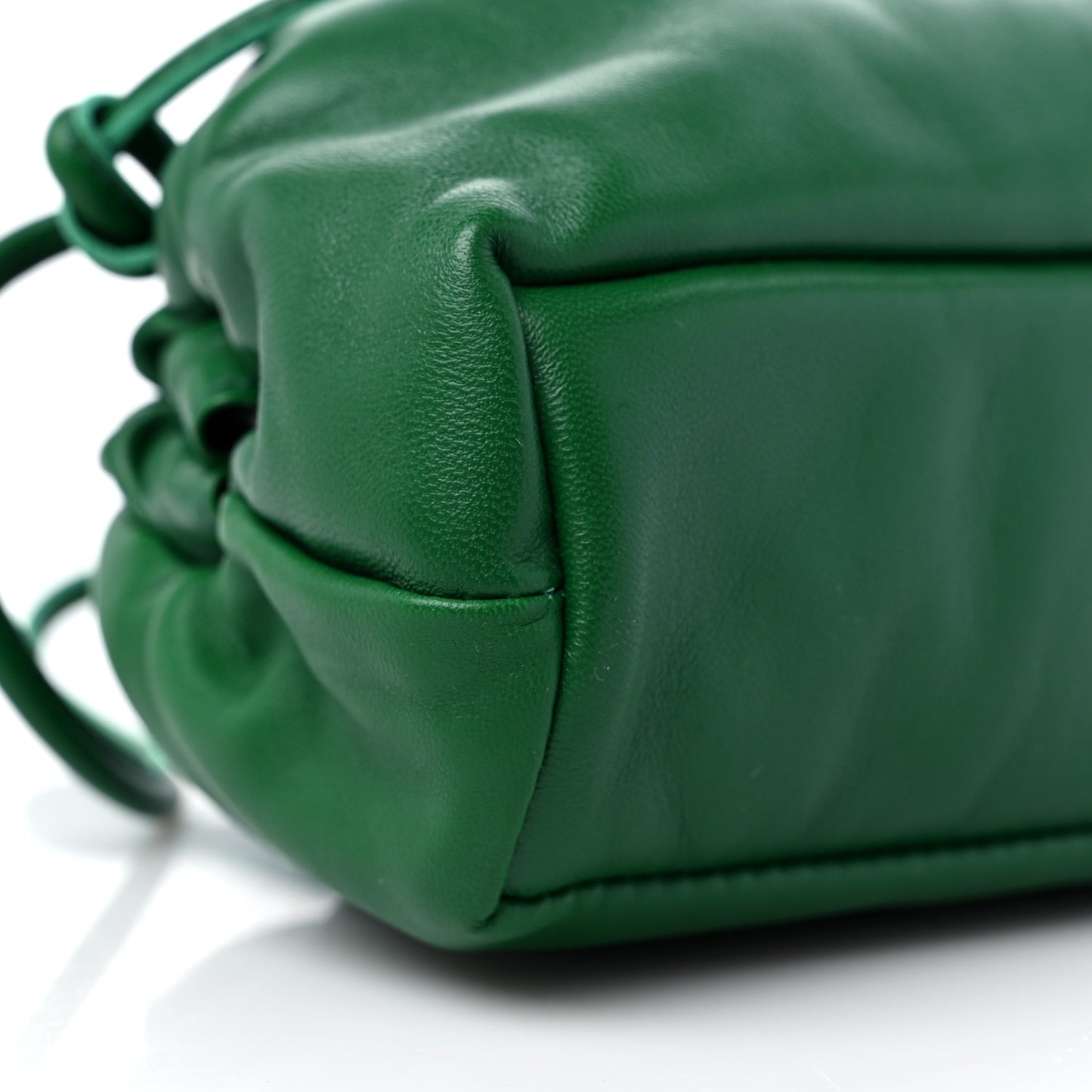 Lambskin Mini Cloud Clutch Green