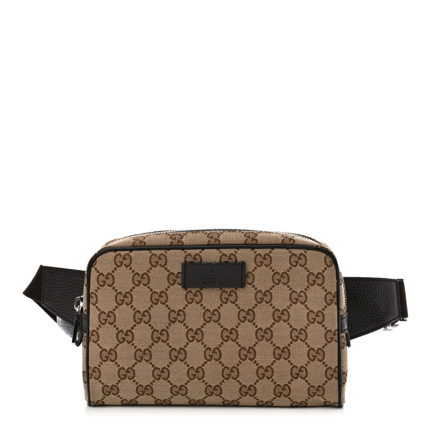 Monogram Dollar Calfskin Belt Bag Beige Ebony Testa di Moro Marrone Scuro