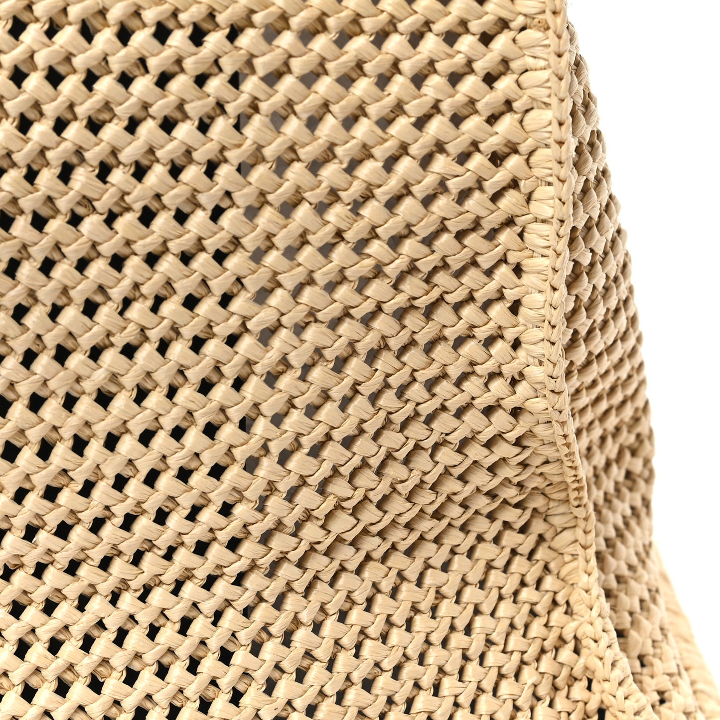 Raffia Vitello King Macrame Mesh Medium Peekaboo X-Tote Natural Black Cuoio
