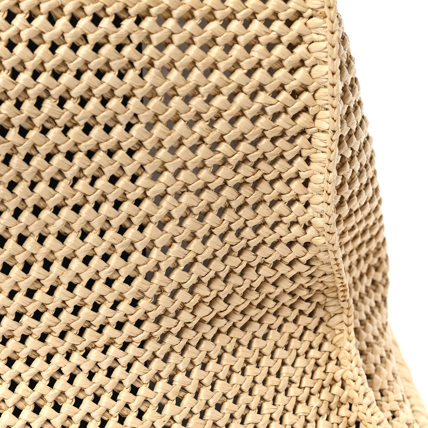 Fendi Raffia Vitello King Macrame Mesh Medium Peekaboo X-Tote Natural Black Cuoio 12 of 13
