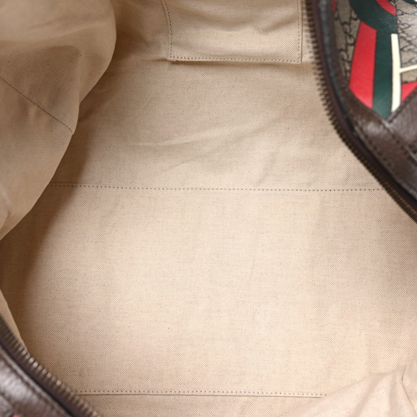GG Supreme Monogram Chevron Web Medium Duffle Beige Green Red New Acero