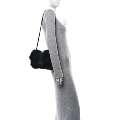 Fur Caviar Flap Black
