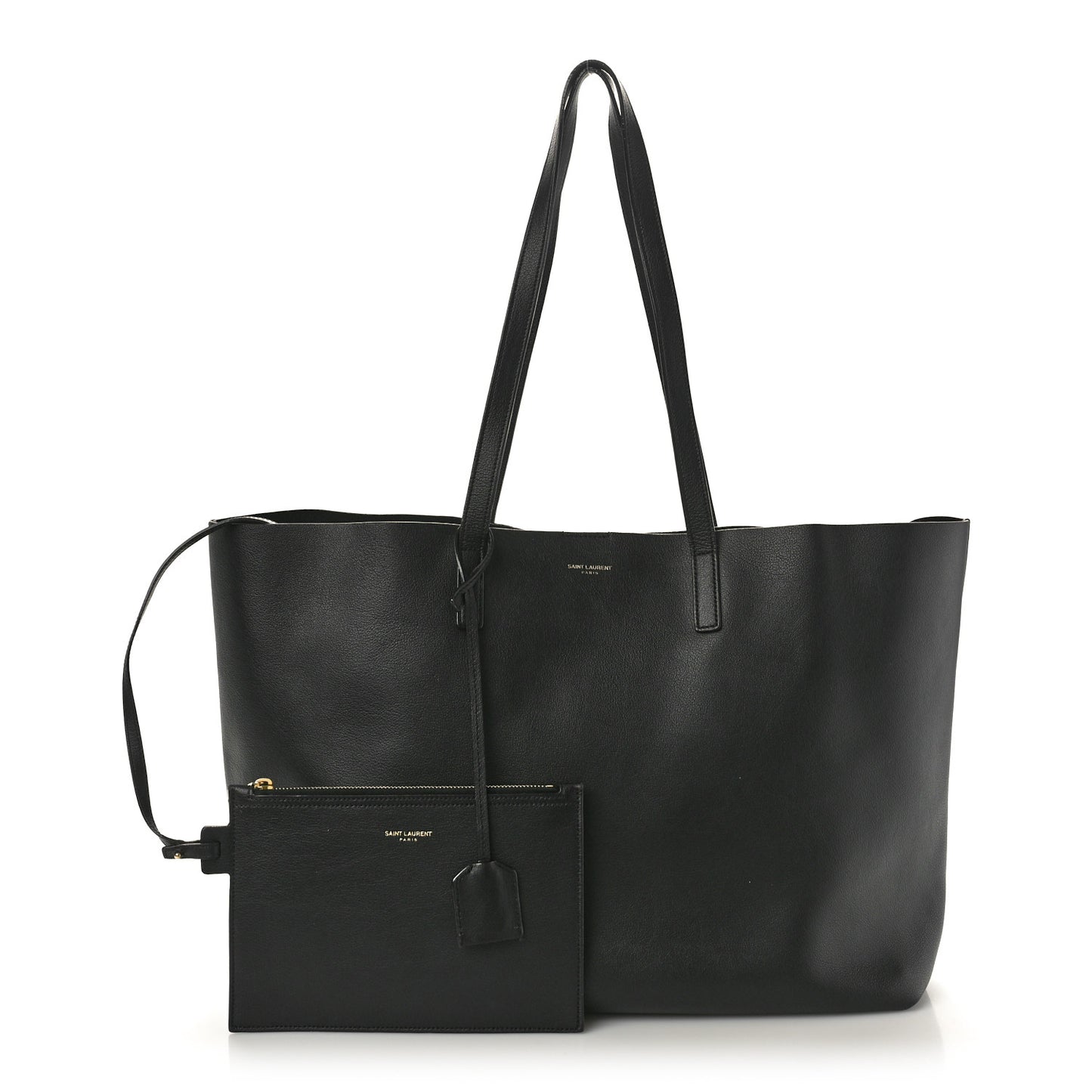 Calfskin Large Shopping Tote Black