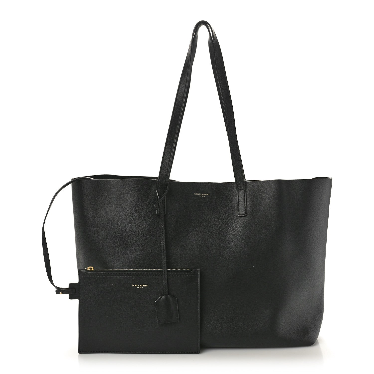Saint Laurent Calfskin Large Shopping Tote Black 2 of 13