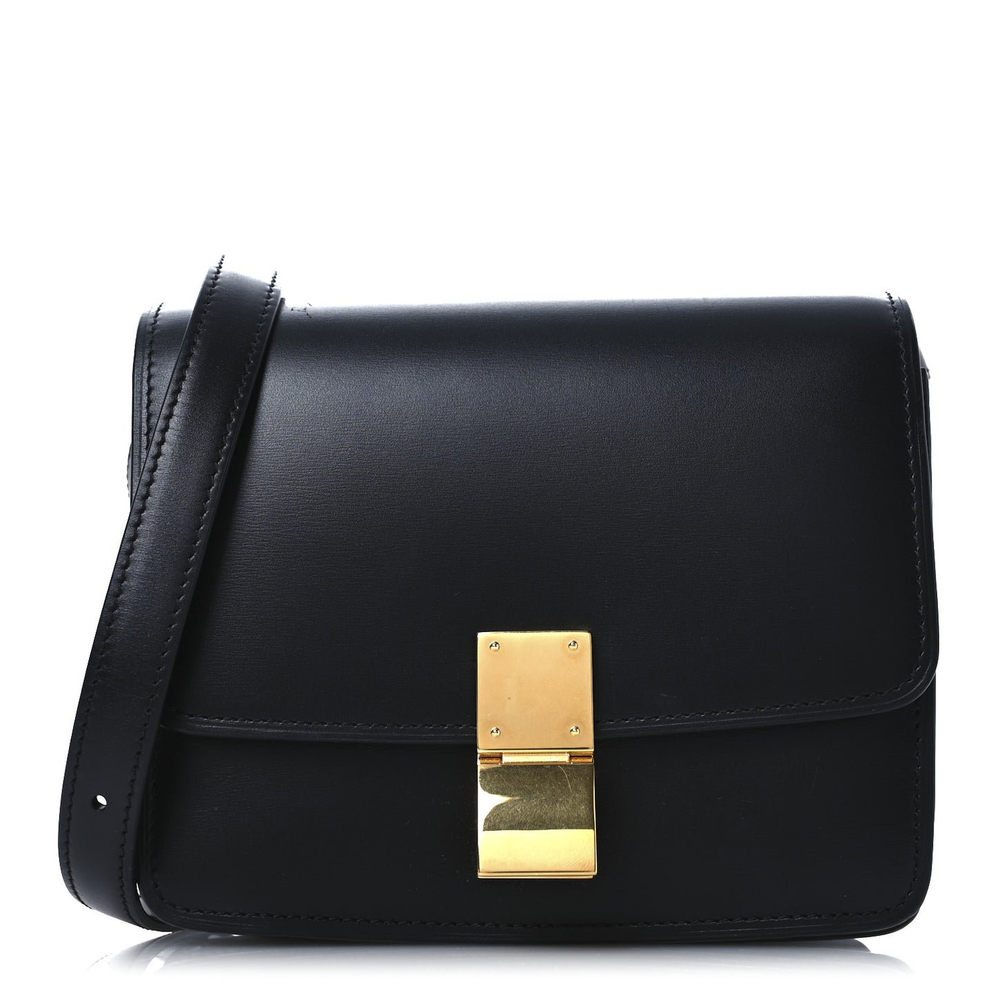 Box Calfskin Small Classic Box Flap Bag Black