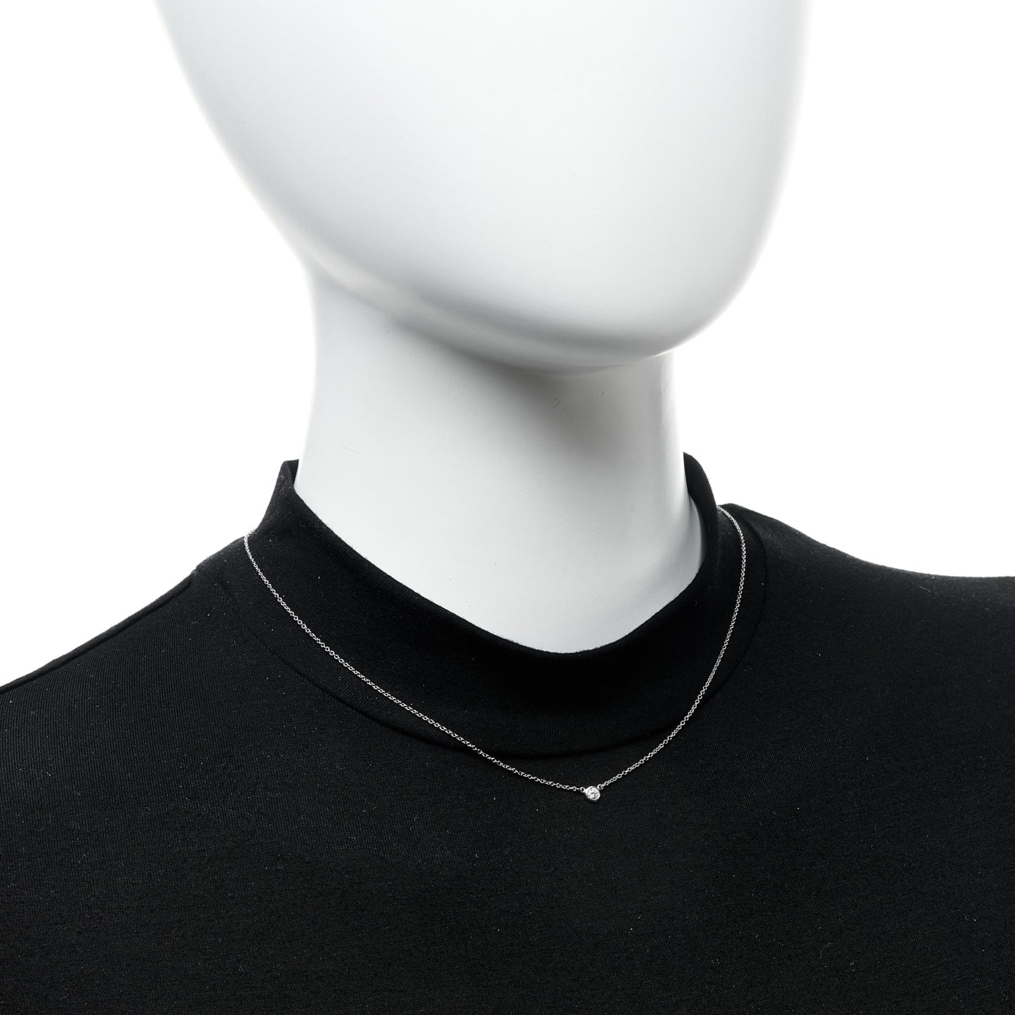 Platinum Diamond .08ct Elsa Peretti Diamonds by the Yard Pendant Necklace