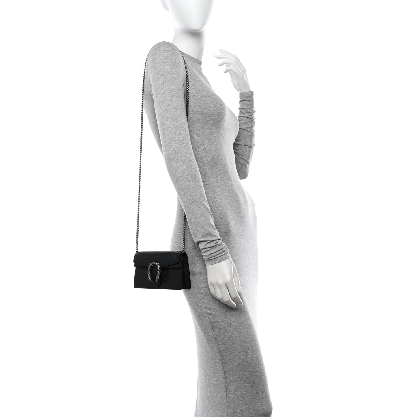 Calfskin Super Mini Dionysus Shoulder Bag Black