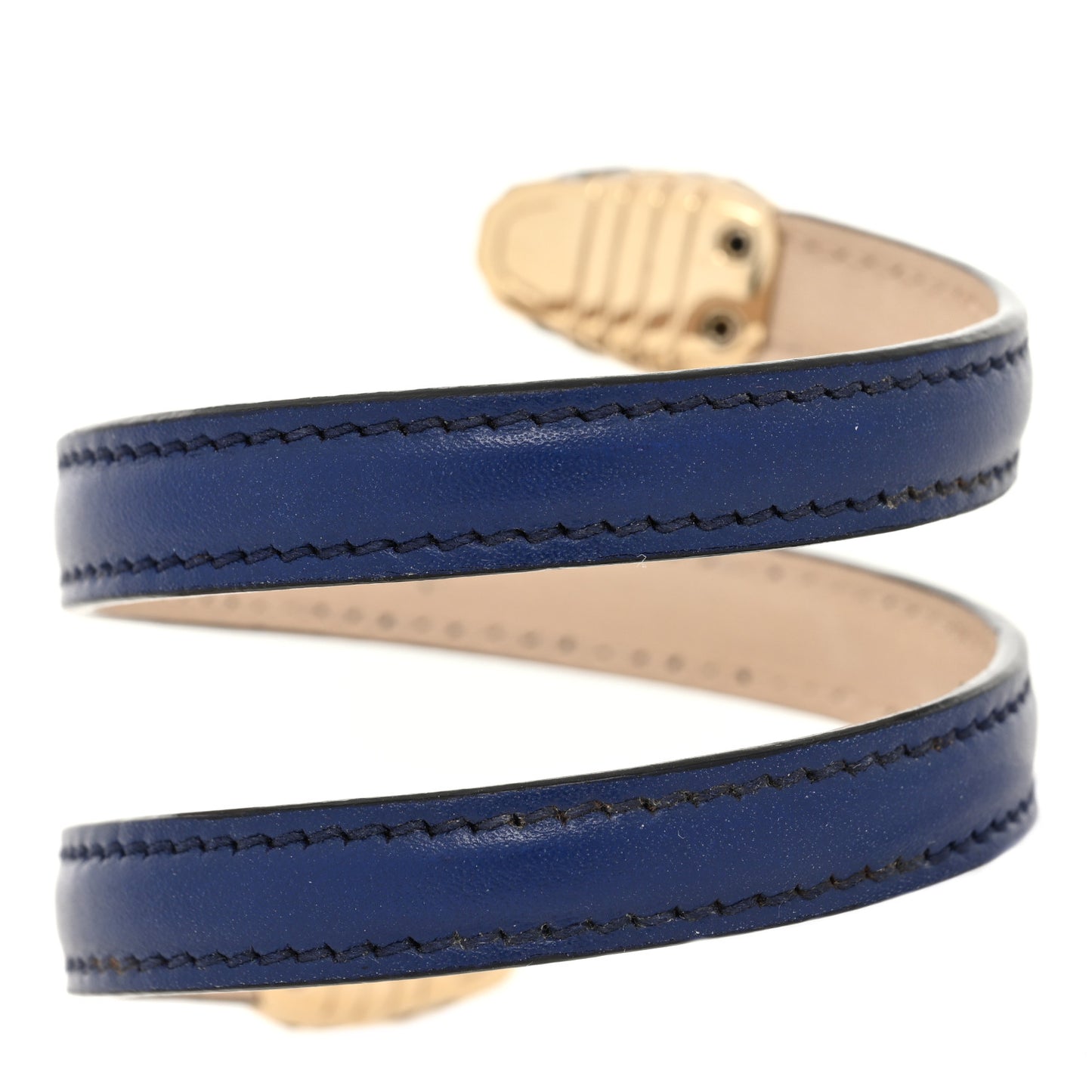 Patent Serpenti Forever Wrap Bracelet Blue