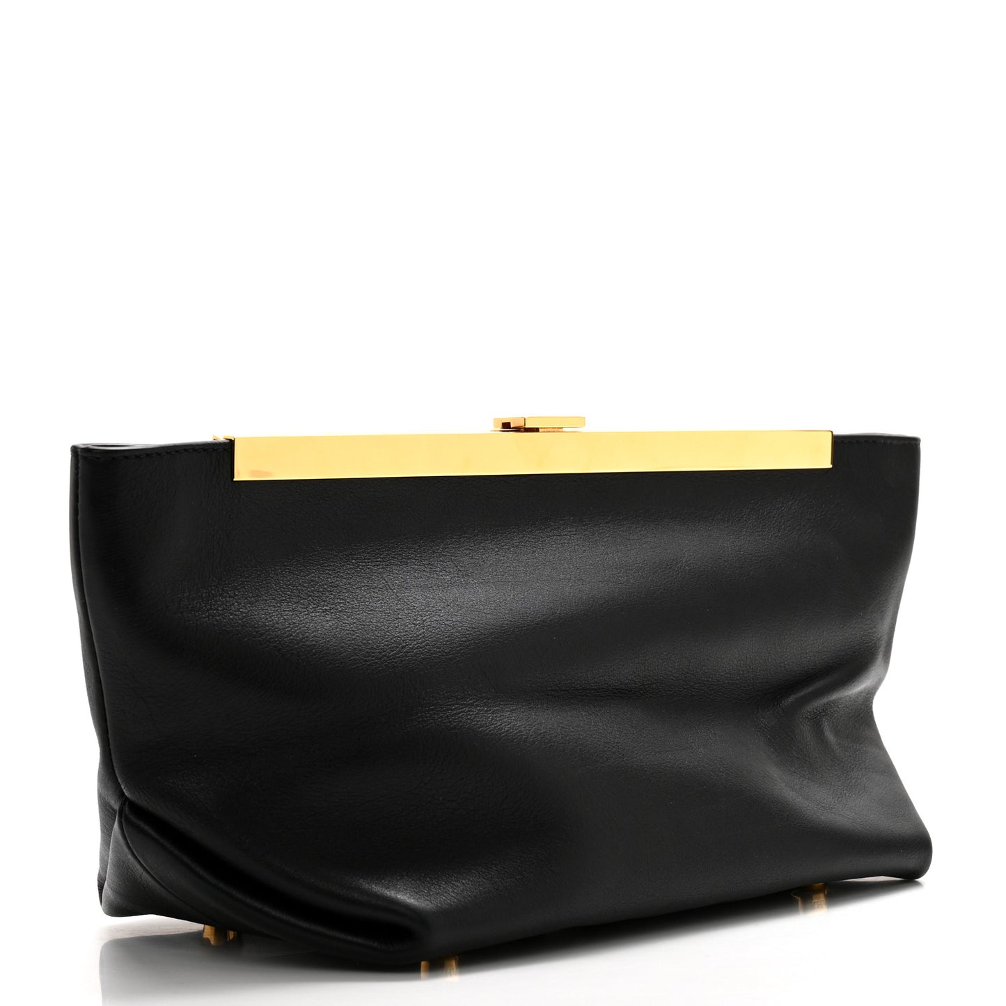 Smooth Calfskin Aimme Envelope Clutch Black