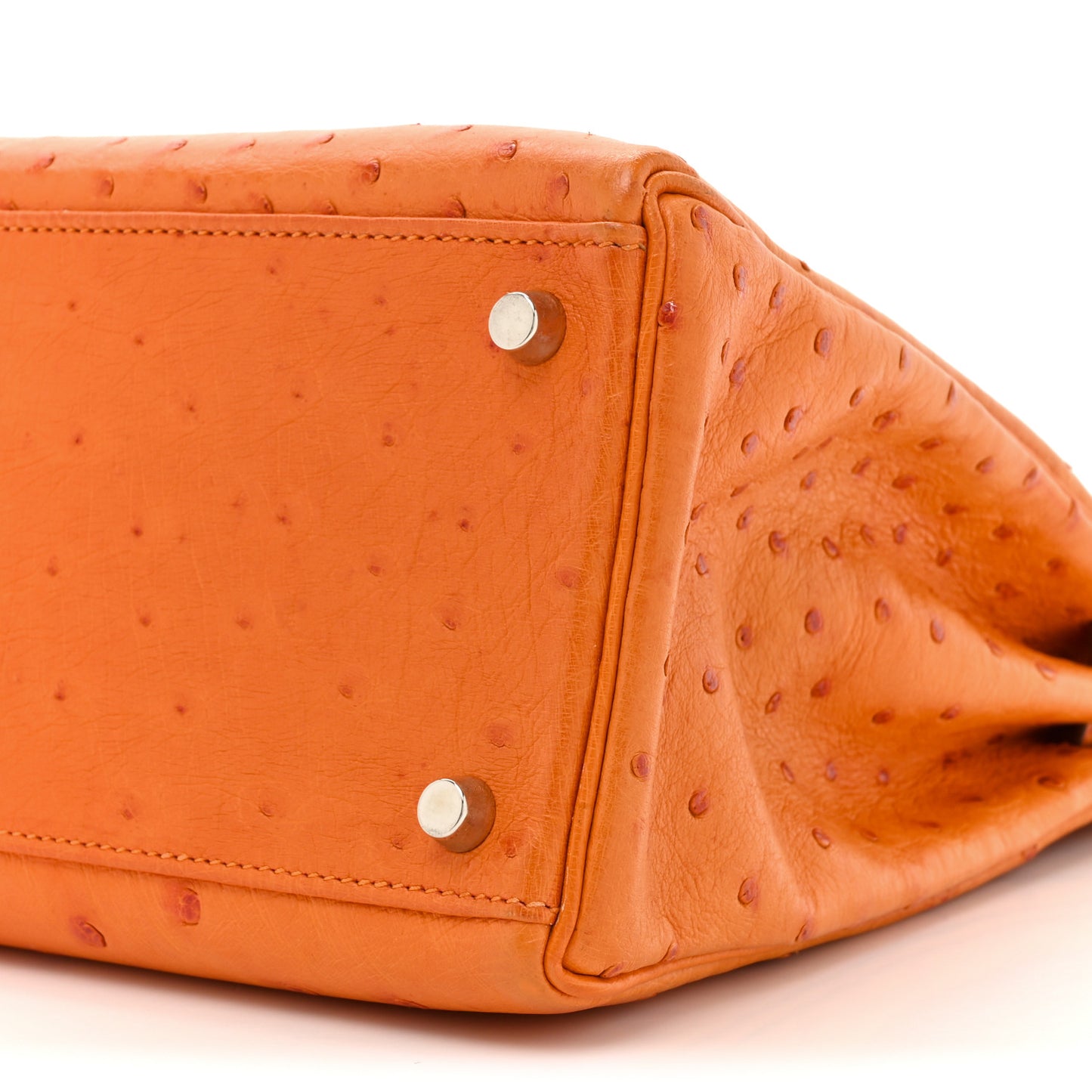 Ostrich Kelly Retourne 32 Orange