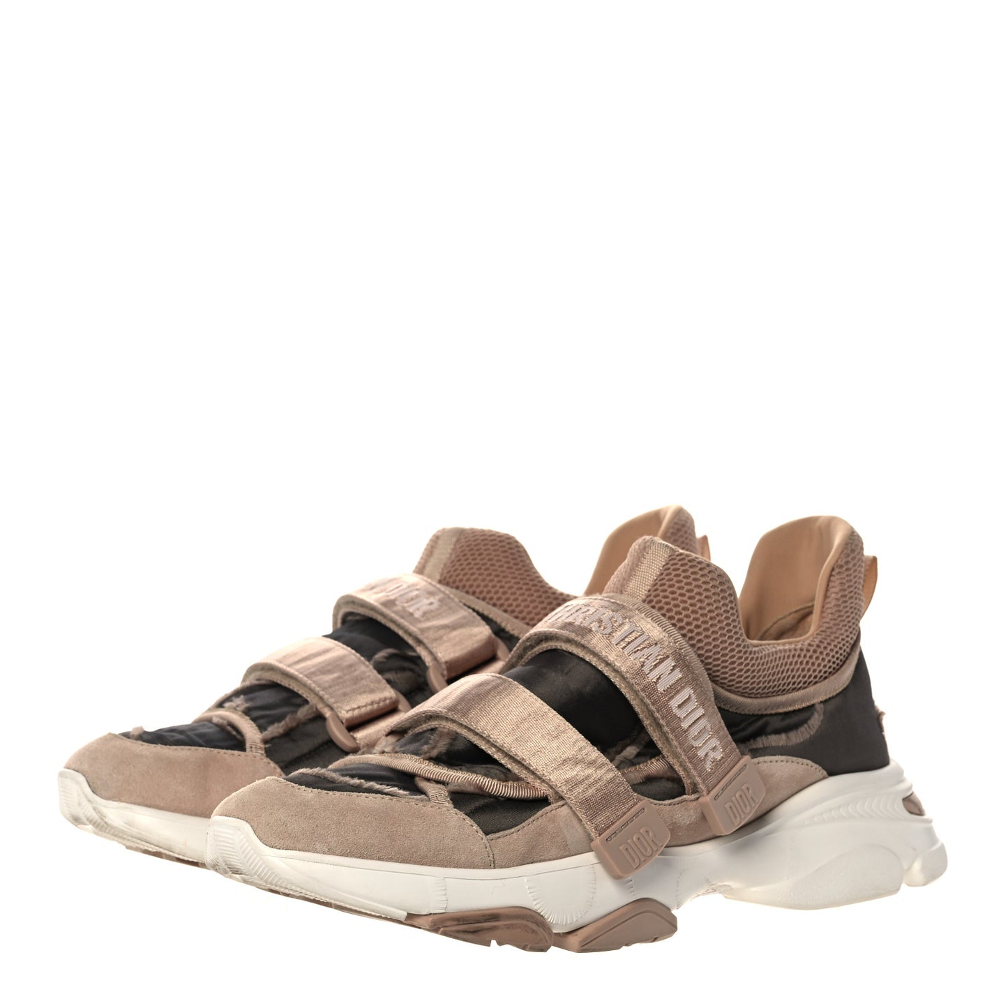 Technical Fabric Nylon Camouflage Womens D-Wander Sneakers 42 Nude