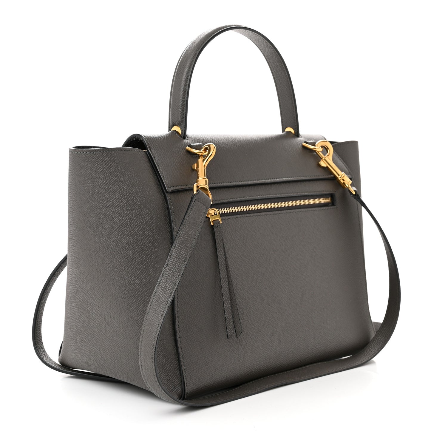 Grained Calfskin Mini Belt Bag Grey