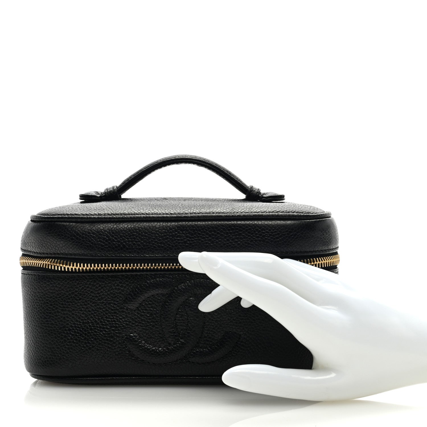 Chanel Caviar Vanity Cosmetic Case Black 2 of 7