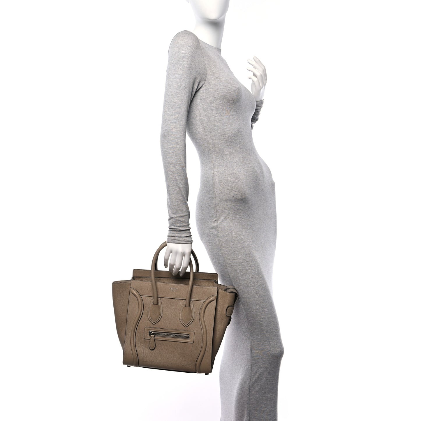 Drummed Calfskin Micro Luggage Dune
