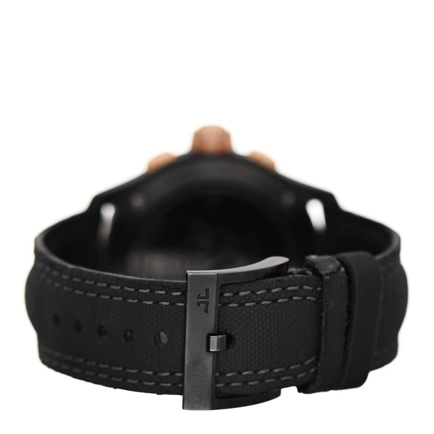 Ceramic 18K Rose Gold Nylon 46mm Master Compressor Chronograph Automatic Watch Black Q205L570