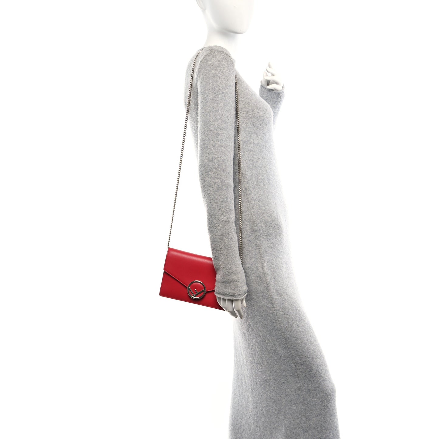 Vitello Liberty Lucido F is Fendi Medium Envelope Wallet on Chain Fragola