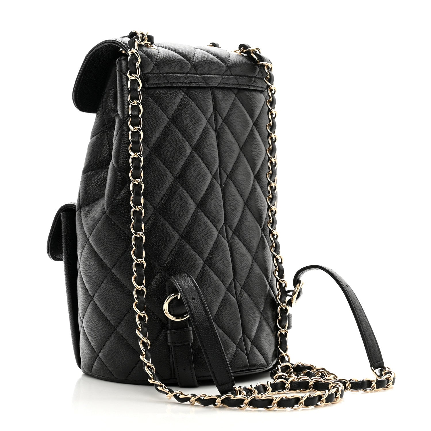 Chanel Caviar Quilted Pockets Backpack Black 3 of 10
