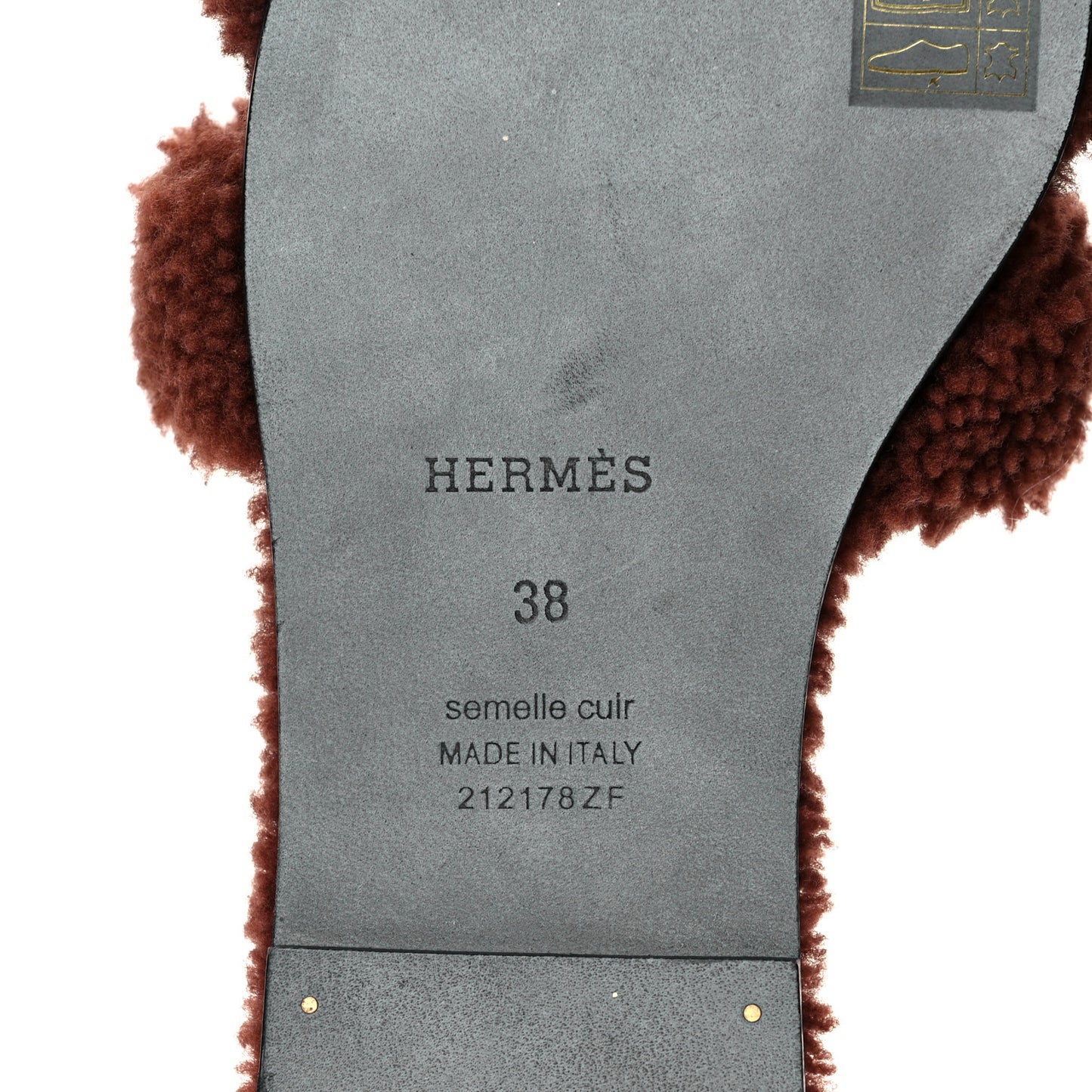 Woolskin Oran Sandals 38 Cognac