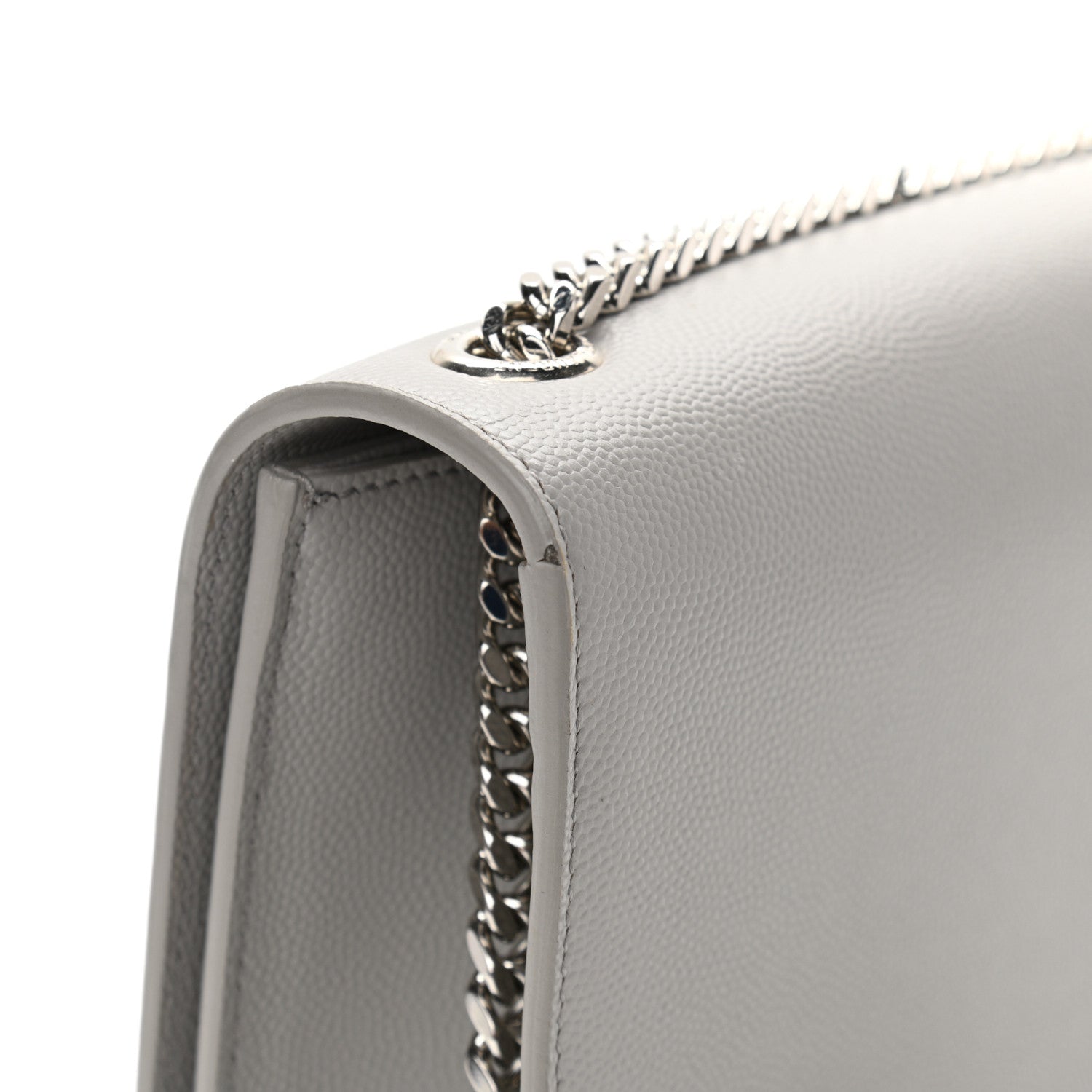 Saint Laurent Grain De Poudre Medium Classic Monogram Kate Satchel Souris 11 of 11