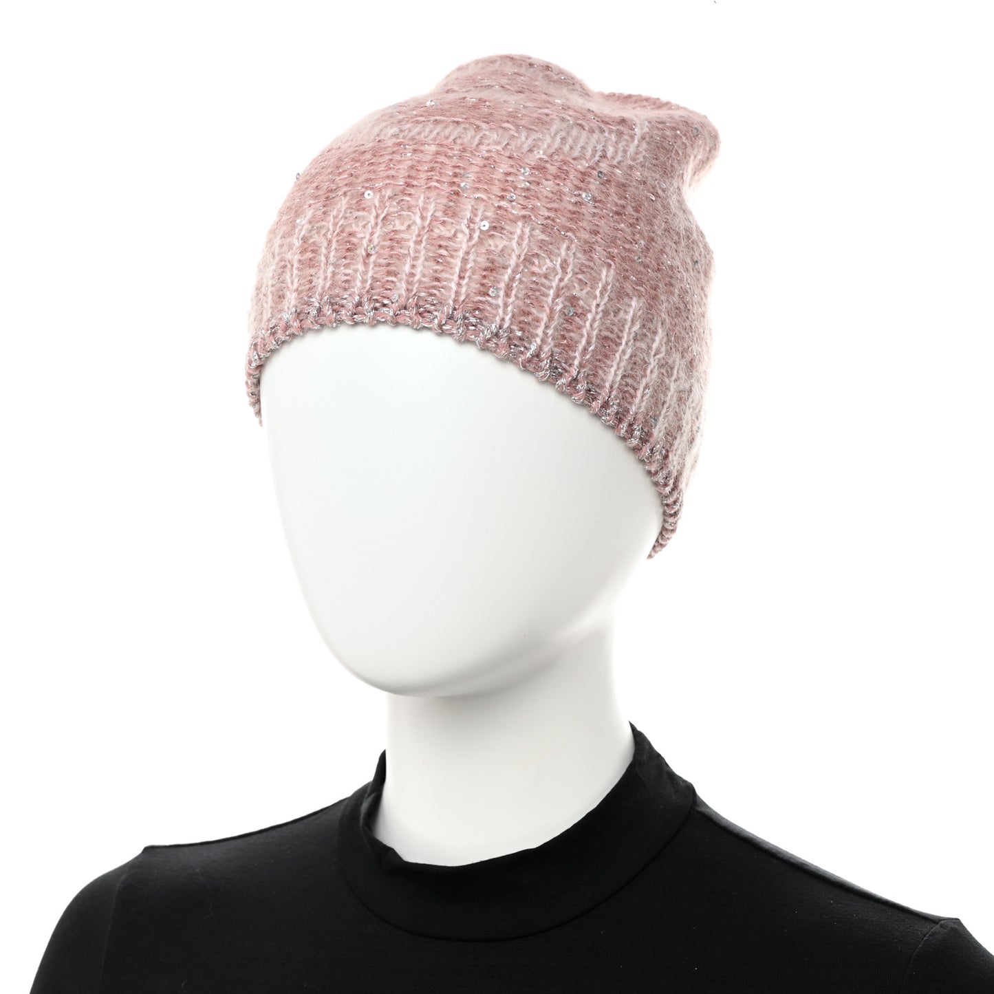 Monogram Glitter Sunset Beanie Hat Aurore