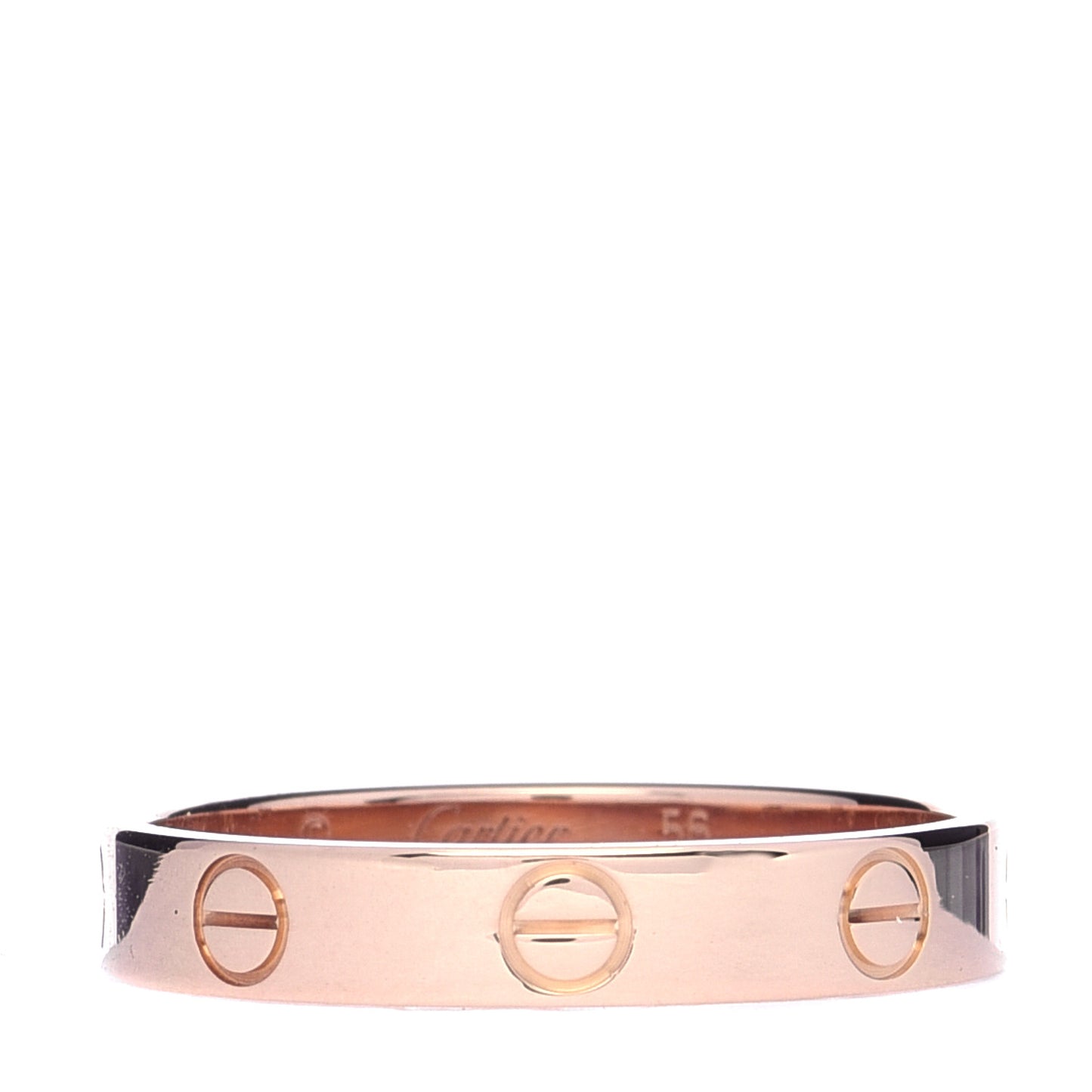 18K Pink Gold 3.5mm LOVE Wedding Band Ring 56 7.5