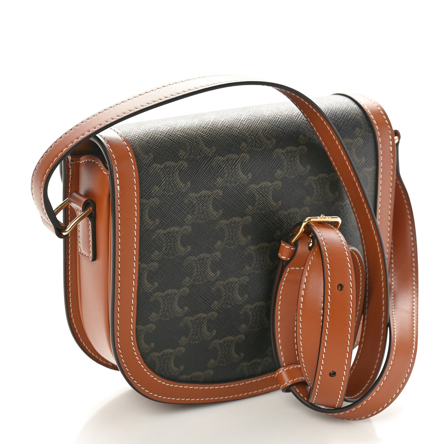 Canvas Calfskin Triomphe Teen Besace Tan