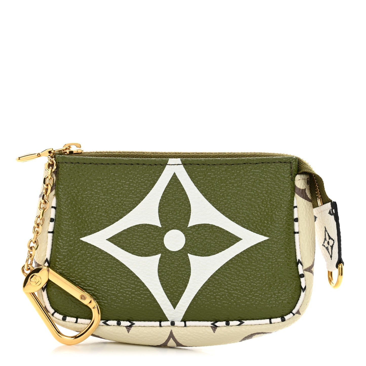 Monogram Giant Micro Pochette Accessories Kaki White