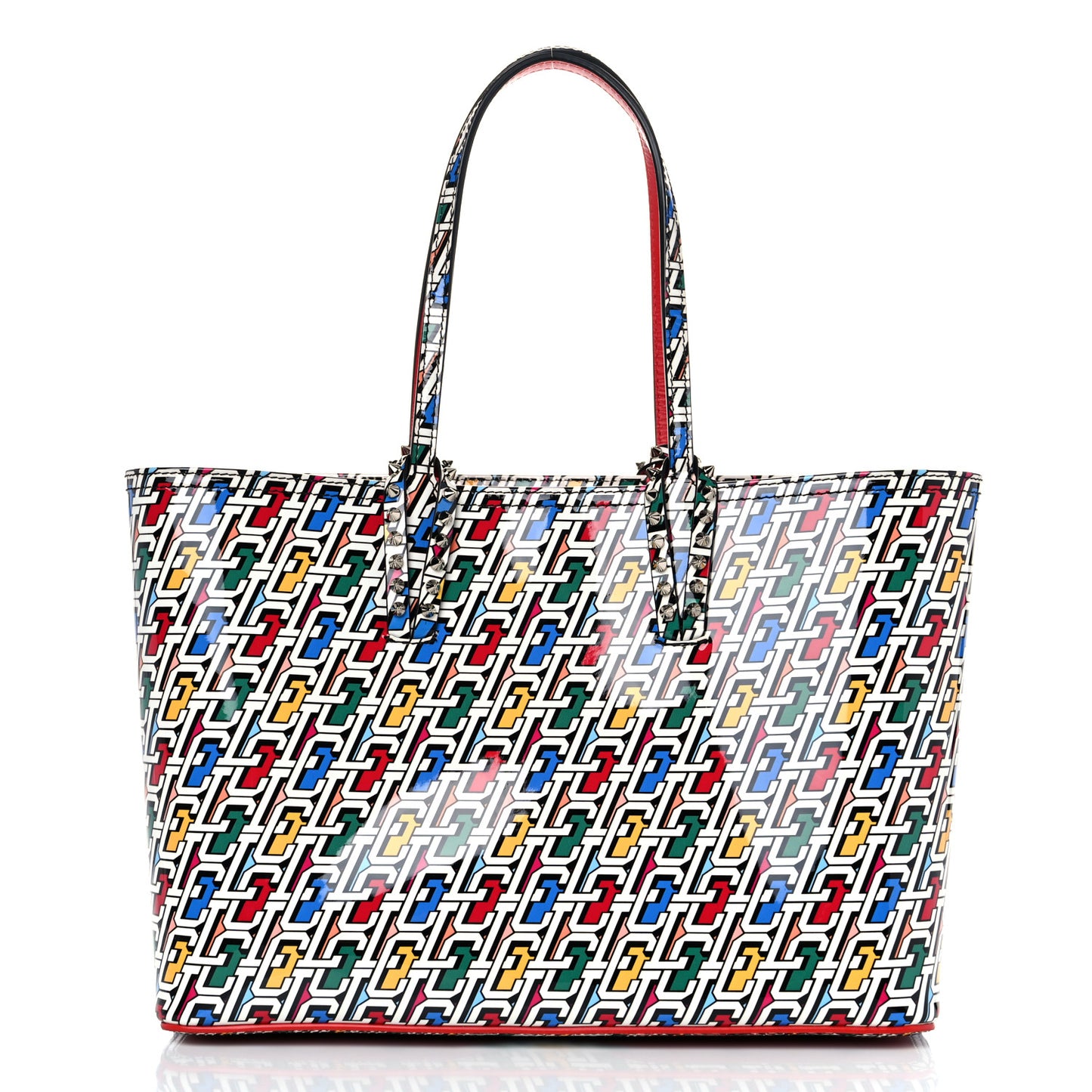 Patent Calfskin Small East West Cabata Tote Multicolor