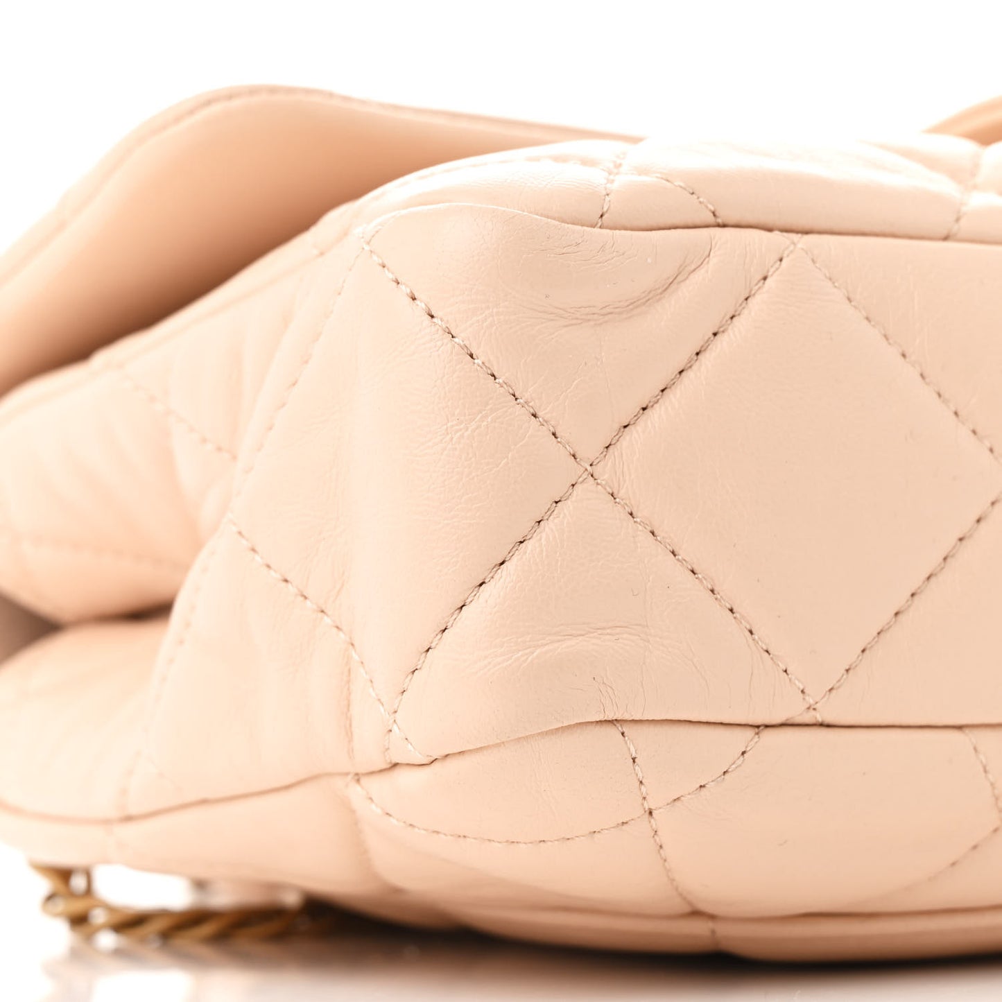Lambskin Quilted Medium Fancy Jewel Flap Pink