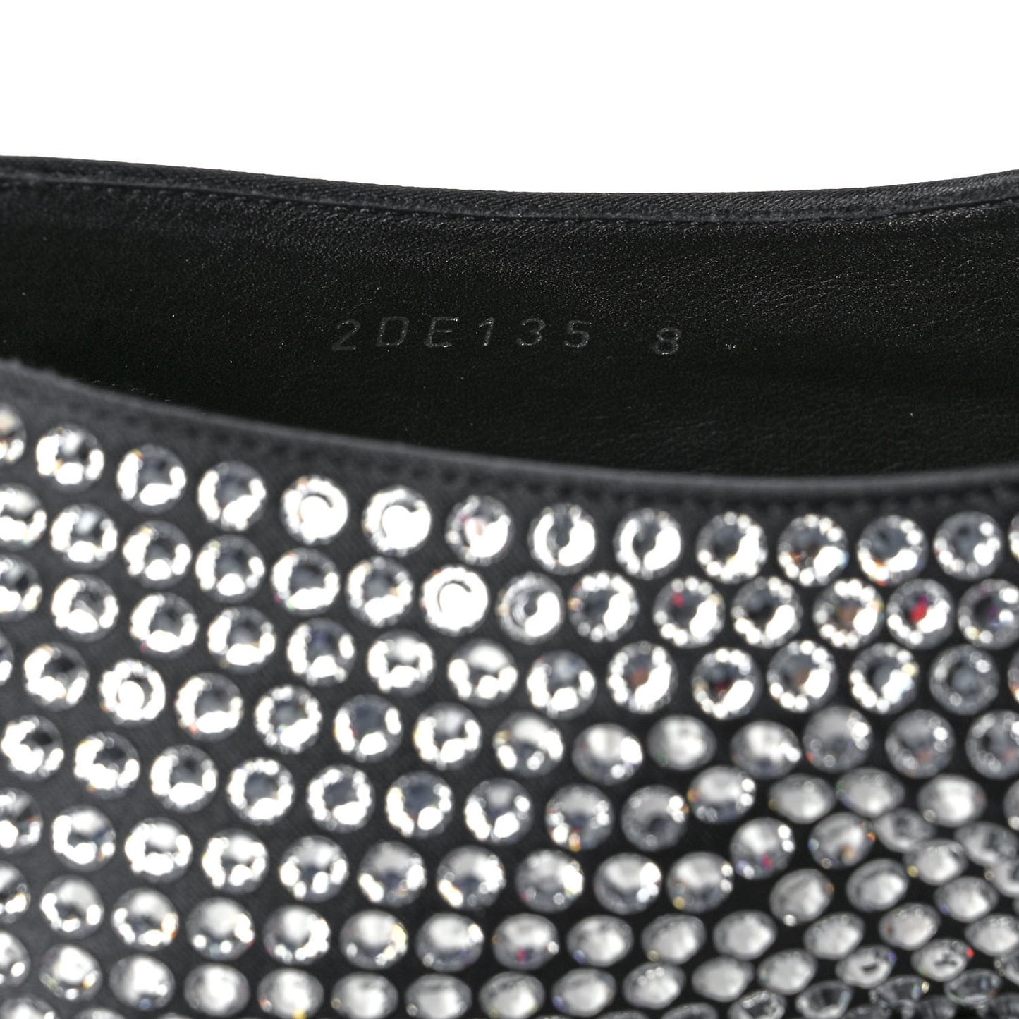 Satin Crystal Metal Triangle Logo Mens Loafers 8 Crystal