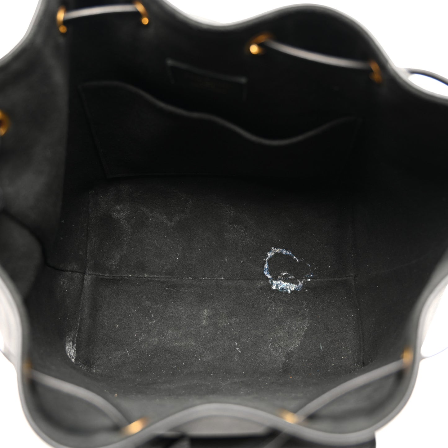 Calfskin Lockme Bucket MM Black
