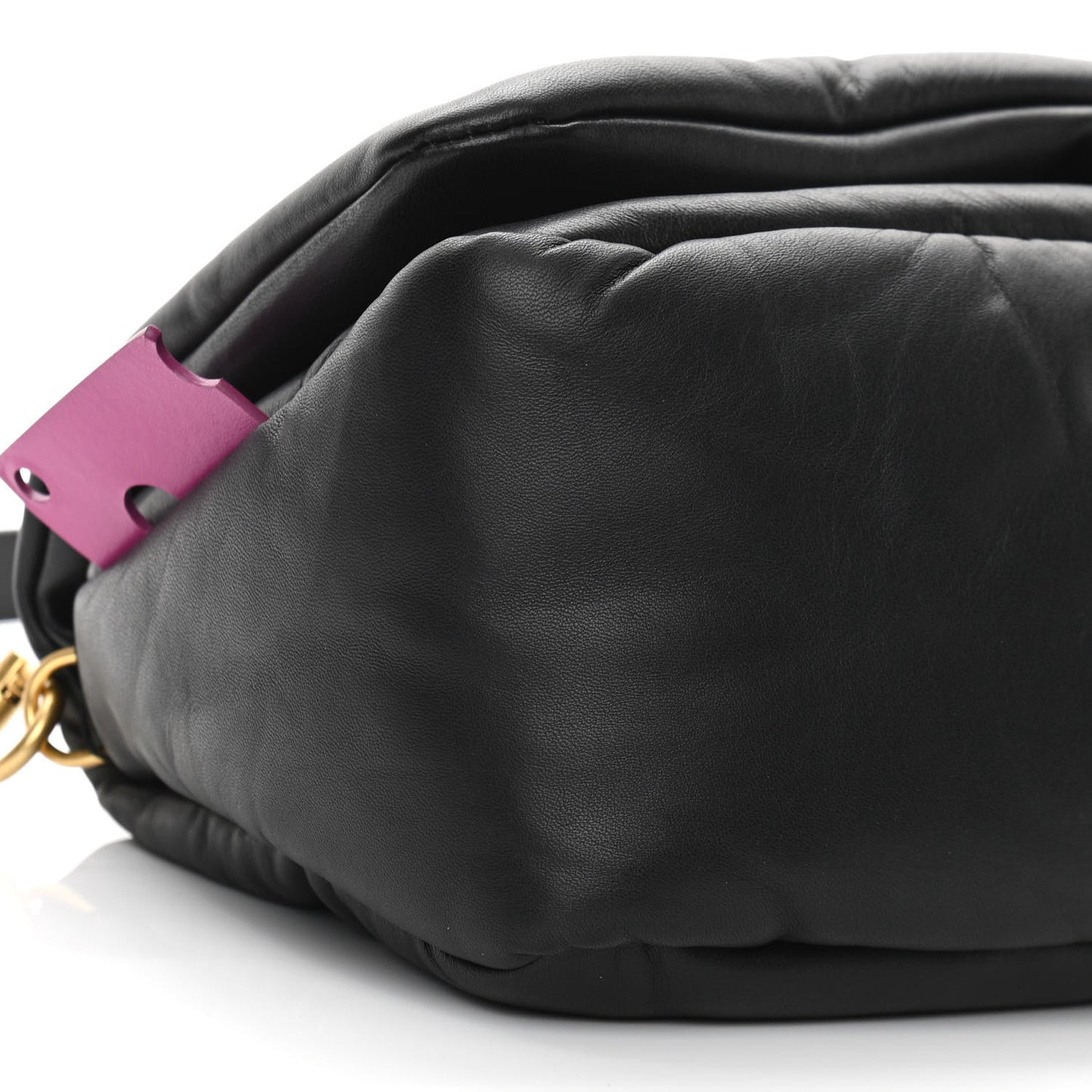 Calfskin Slouchy Nailed Clutch Black