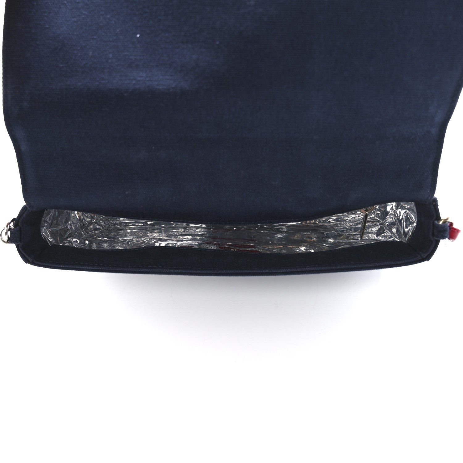 Chanel Canvas Metallic Lambskin Chocolate Bar N°5 Bag Navy Blue 5 of 11