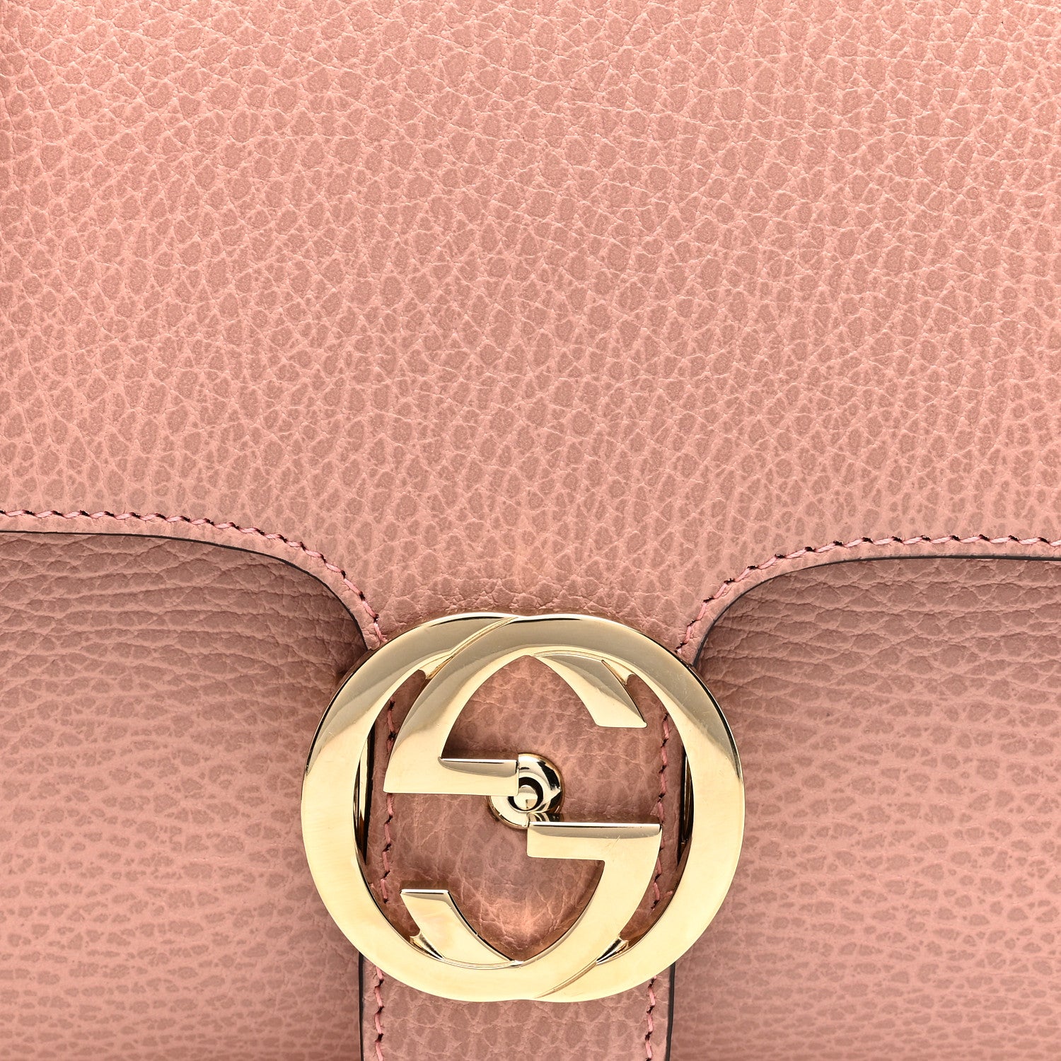 Gucci Dollar Calfskin Interlocking G Top Handle Shoulder Bag Soft Pink 8 of 10