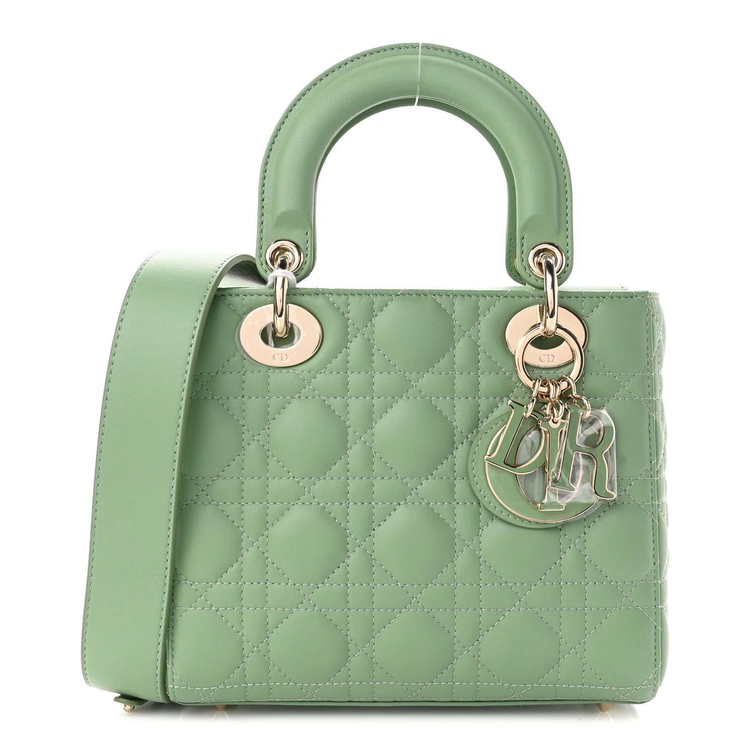Christian Dior Lambskin Cannage Small My ABCDior Lady Dior Green 1 of 9