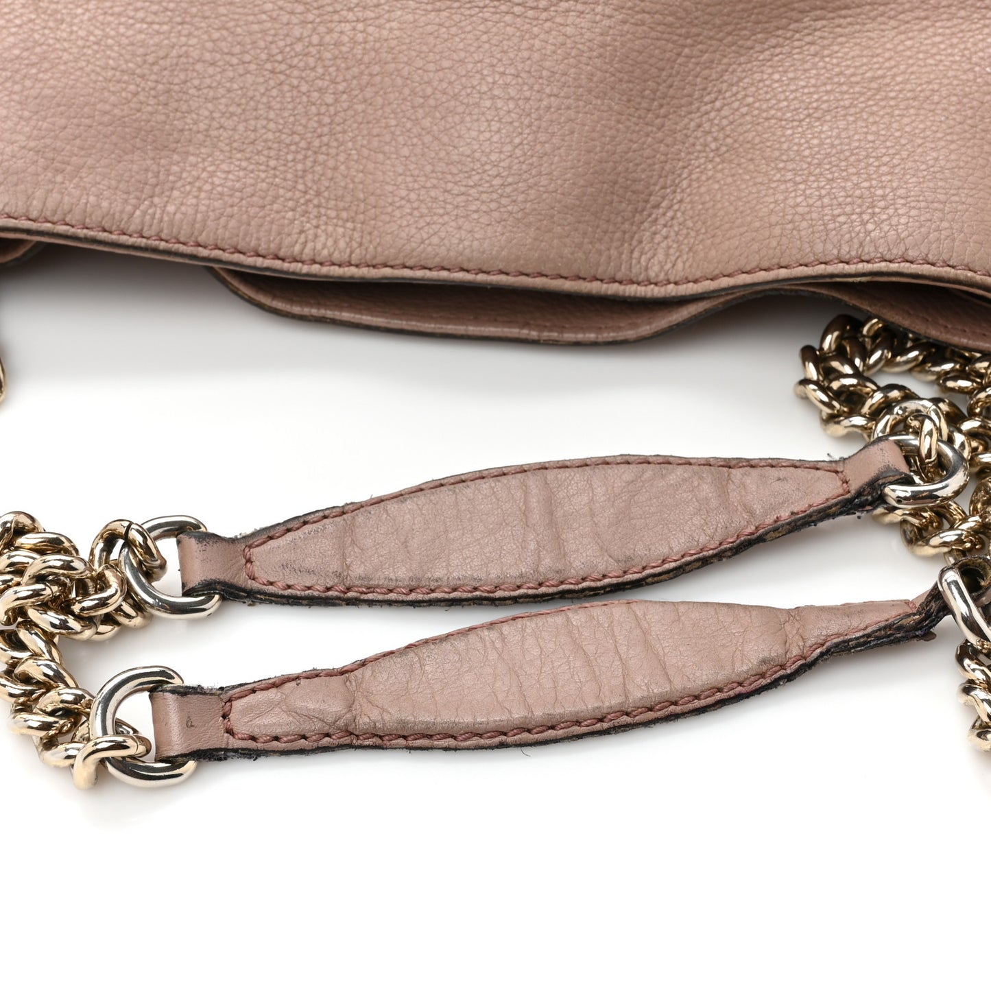 Pebbled Calfskin Medium Soho Chain Shoulder Bag Dark Cipria