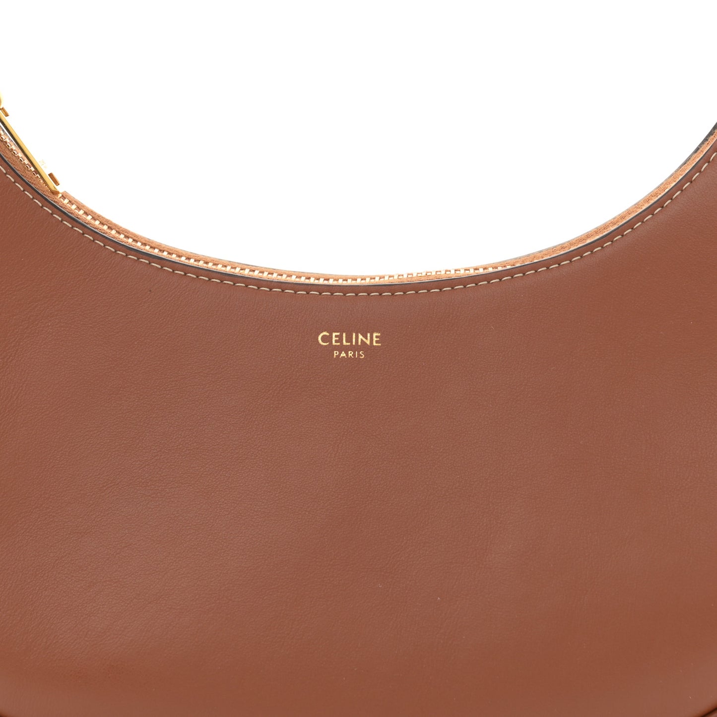 Smooth Calfskin Medium Strap Ava Shoulder Bag Tan