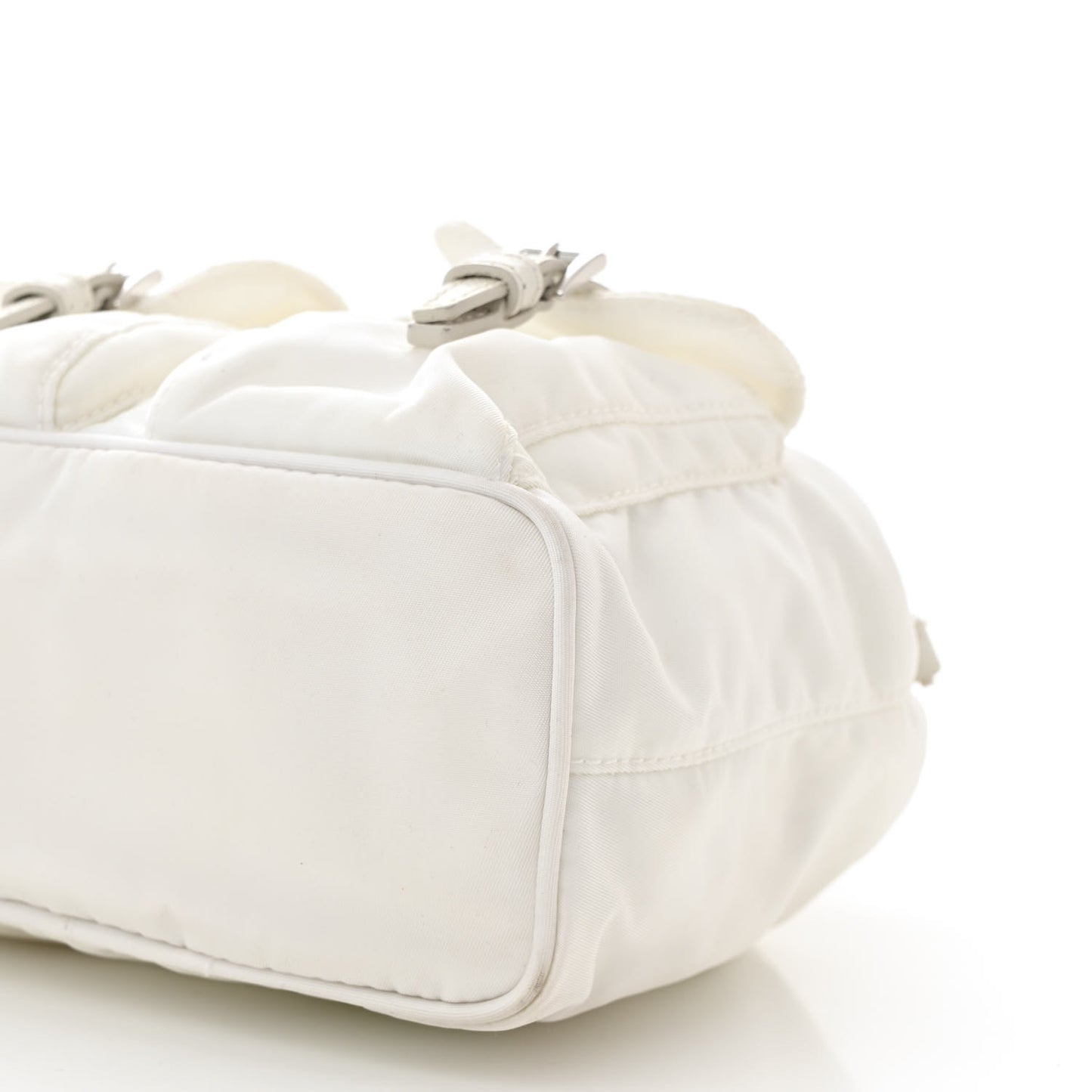 Nylon Vela Mini Crossbody Backpack White