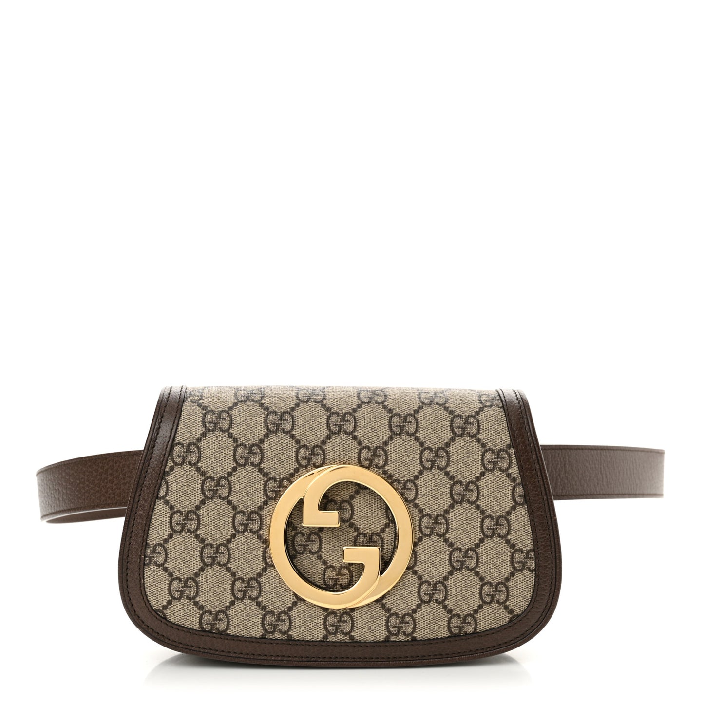 GG Supreme Monogram Textured Dollar Calfskin Blondie Belt Bag 120 48 Beige Ebony New Acero