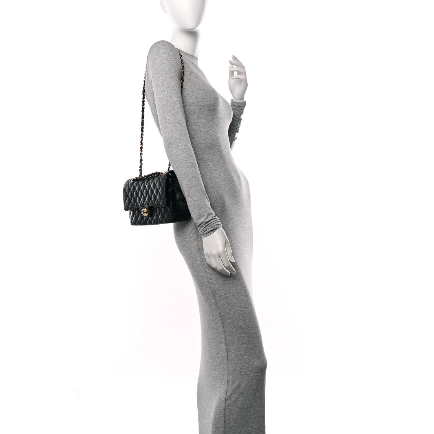 Chanel Caviar Quilted Medium Double Flap Black 2 of 11