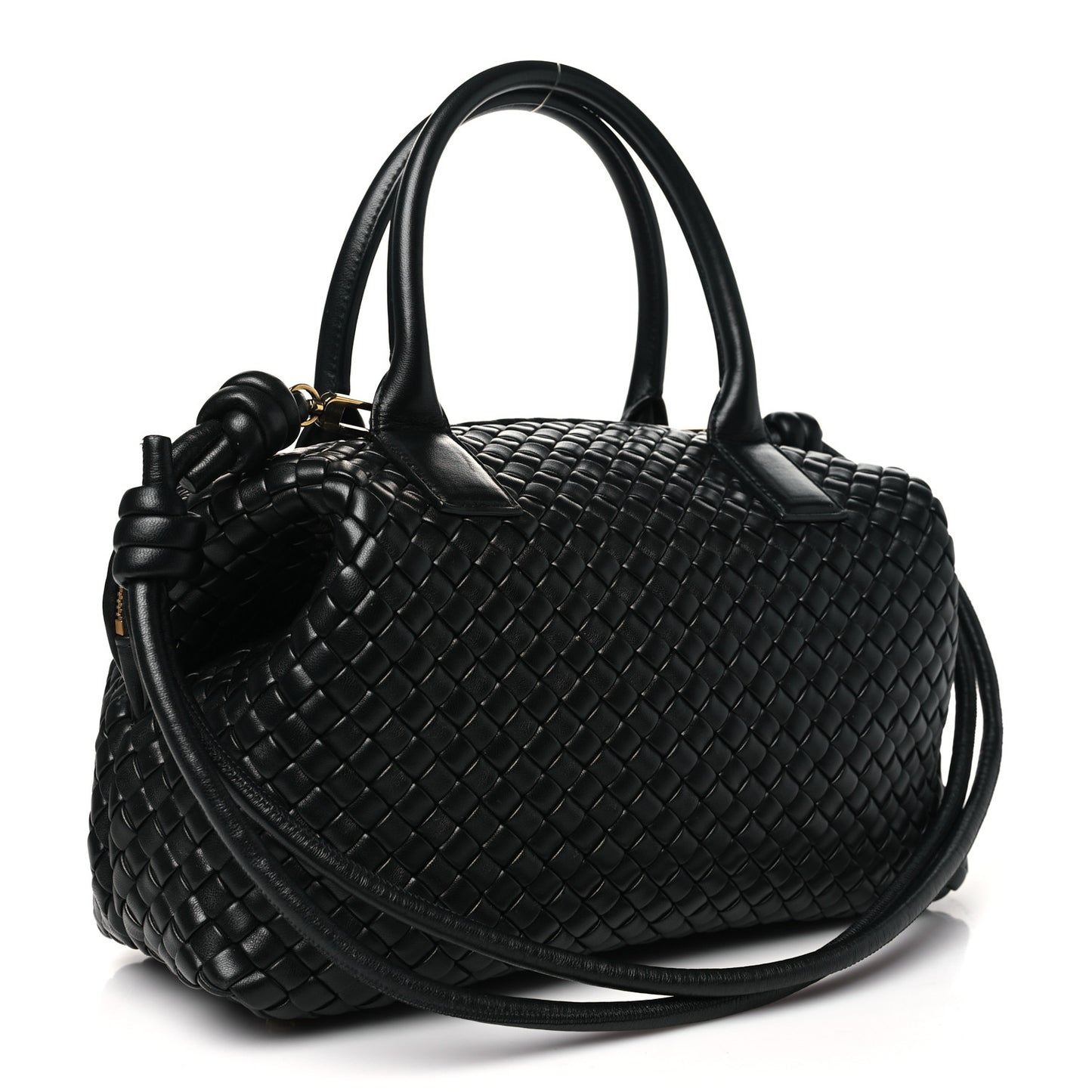 Nappa Intrecciato Medium Bauletto Black