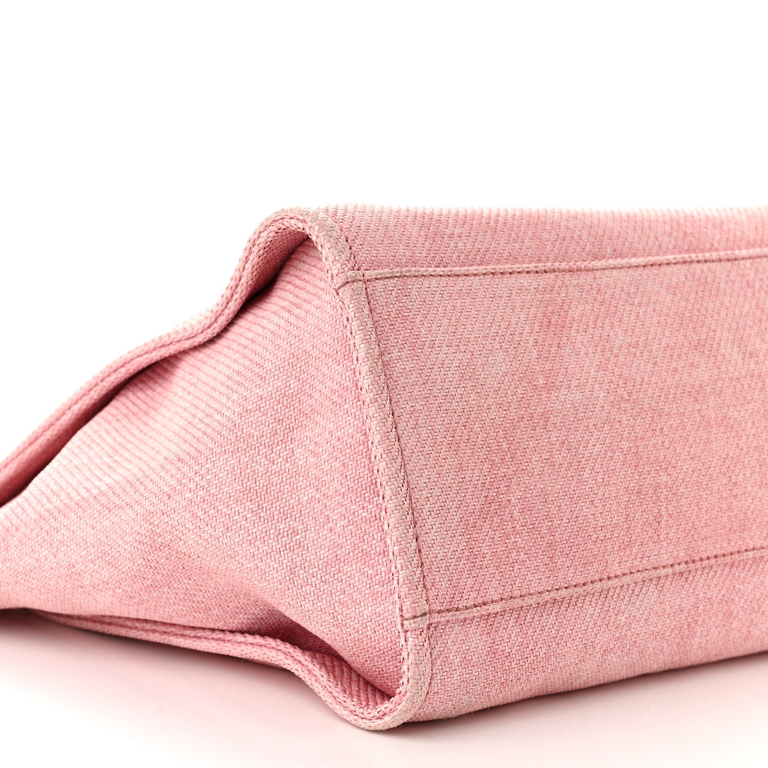 Chanel Woven Straw Raffia Medium Deauville Tote Pink White 9 of 11