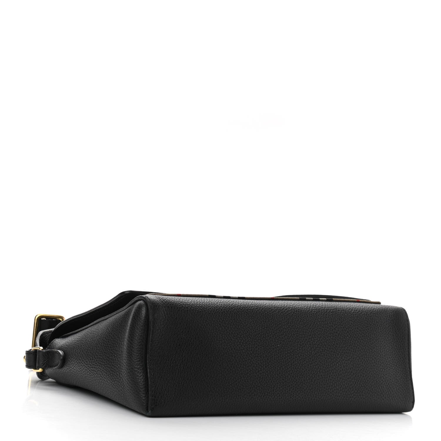 Burberry Grainy Calfskin Vintage Check Note Crossbody Bag Black 4 of 11