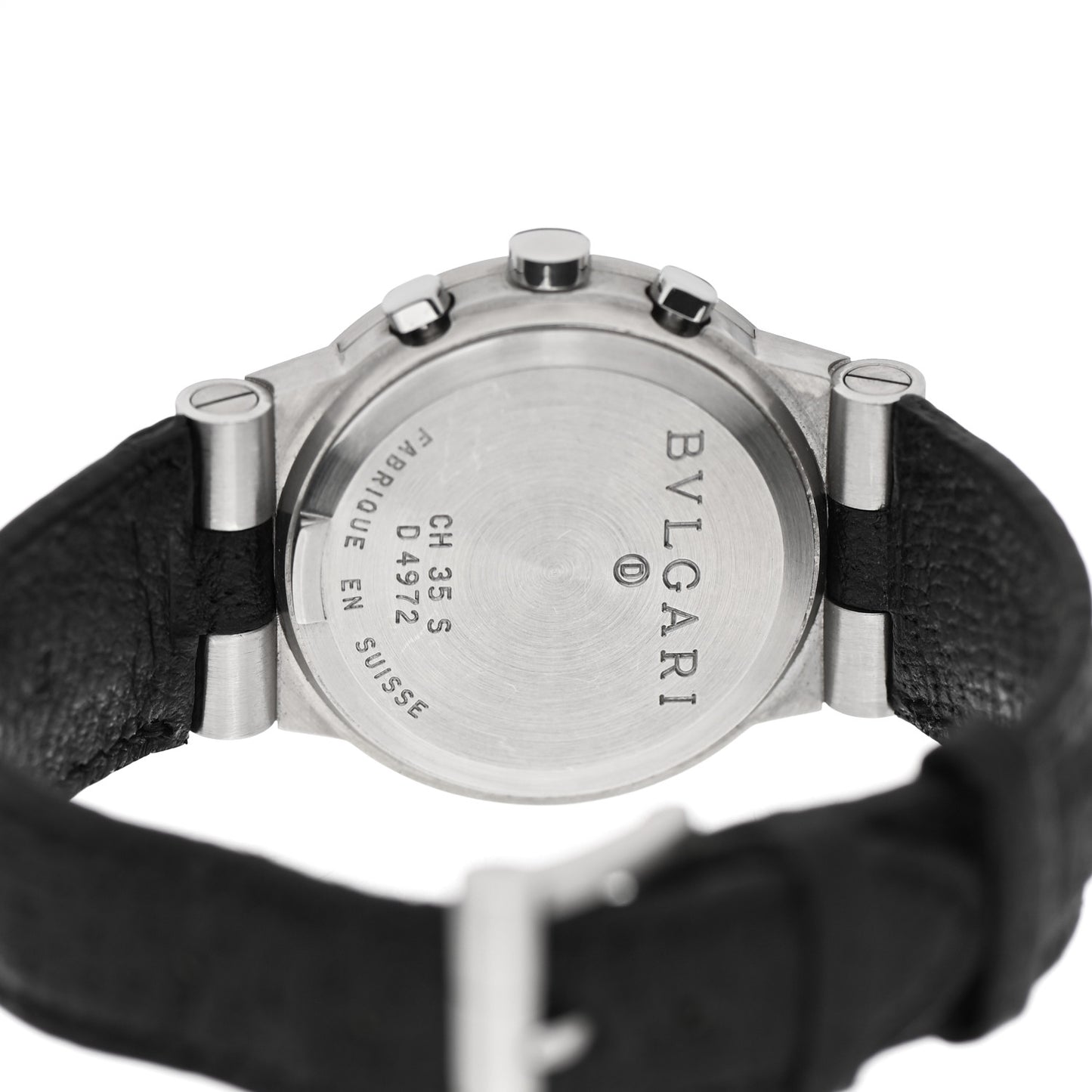 Stainless Steel Calfskin 35mm Diagono Quartz Watch Black