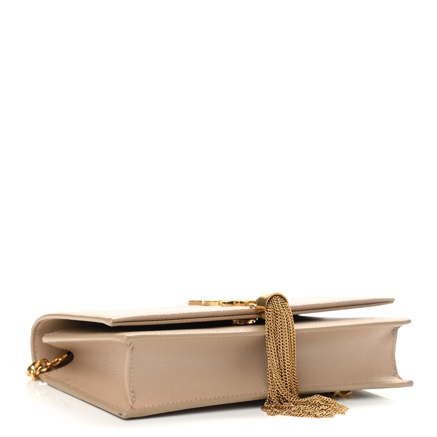 Grain De Poudre Classic Monogram Kate Tassel Chain Wallet Dark Beige
