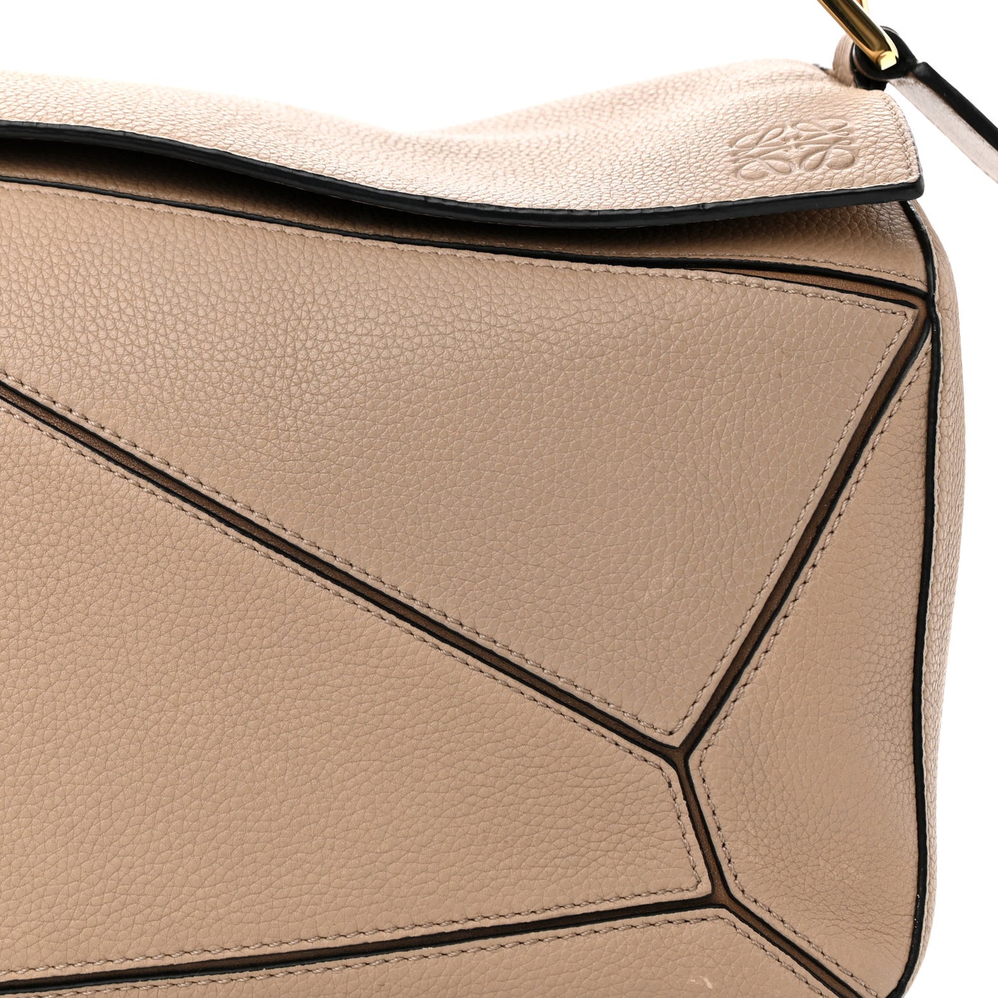 Calfskin Medium Puzzle Bag Sand Mink