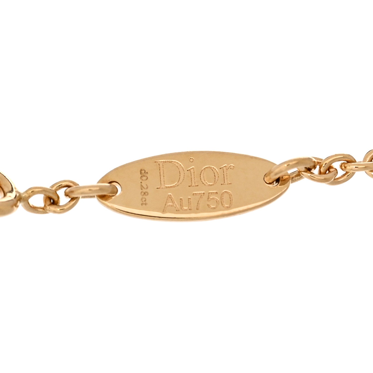 Christian Dior 18K Yellow Gold Diamond Mother of Pearl Rose Des Vents Hand Jewel Bracelet 3 of 3
